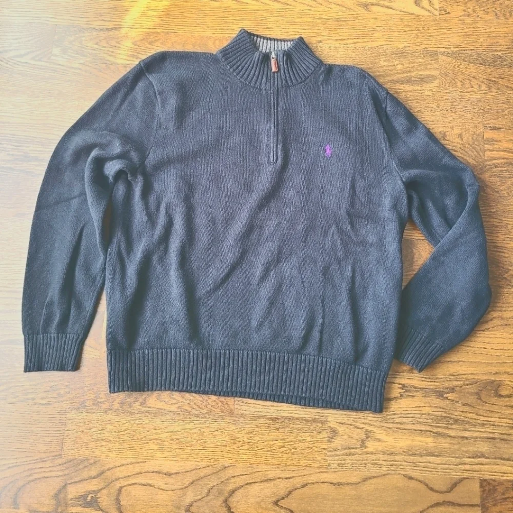 Polo Ralph Lauren Men's sweater 1/4 zip sz.XL logo pony (X1)